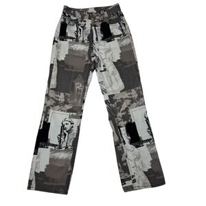 BDG Urban Outfitters Cowboy Jean Women Renaissance Statue Graphic Print Gray 26